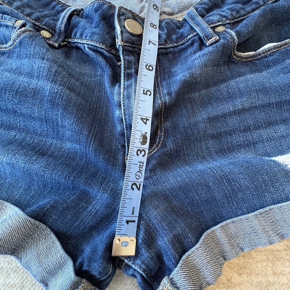 Paige Women's Jimmy Jimmy Blue Jean Cuffed Short Stretch Sz 28 Inseam 2.5 inches - Picture 10 of 10